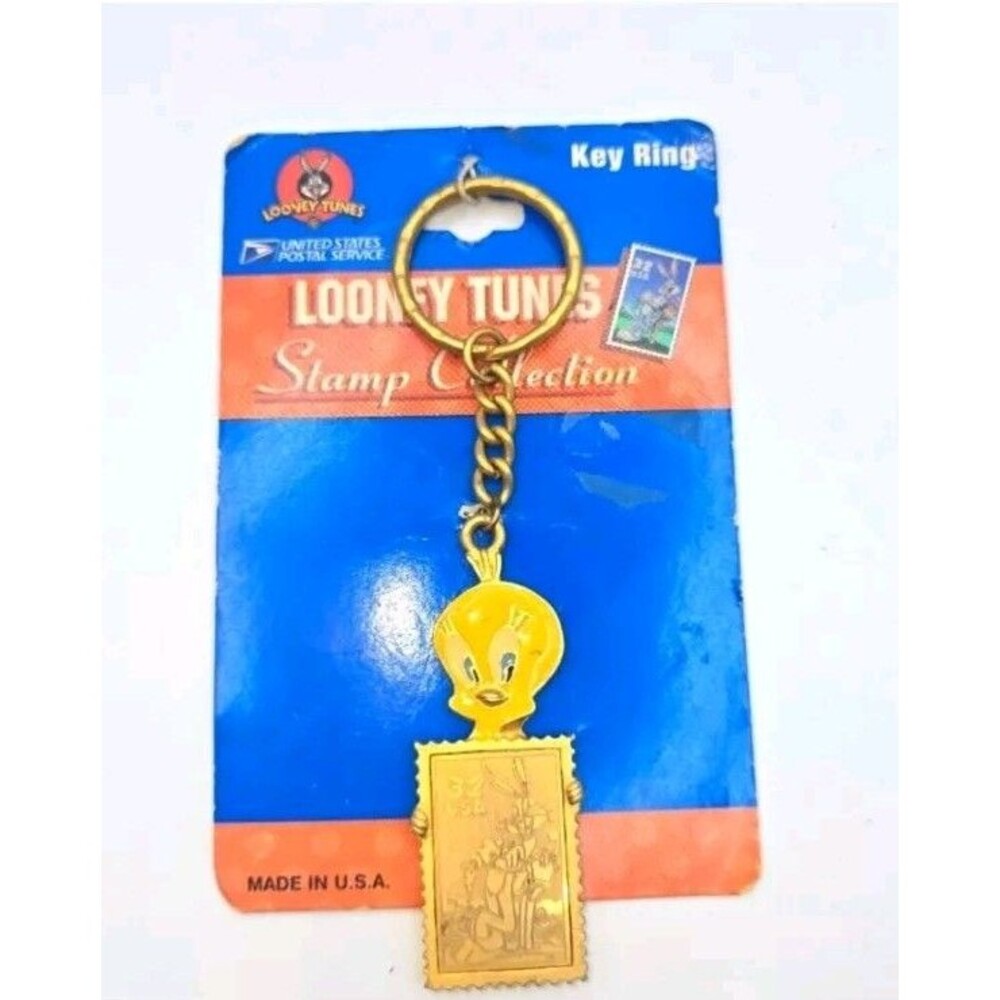 1997 USPS Bugs Bunny 32 USA Looney Tunes Stamp Collection Tweety Bird Key Ring